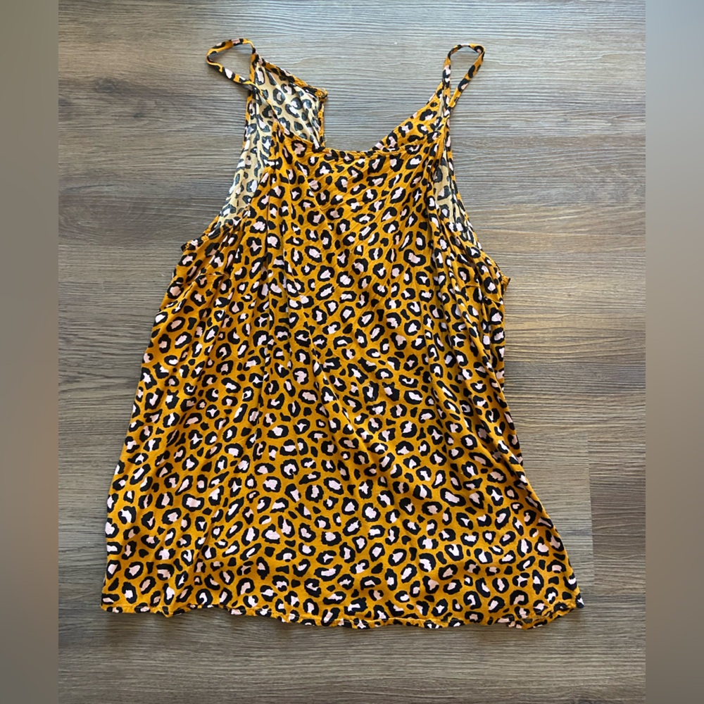 Old Navy Leopard Print Tank Top - Yellow and Black